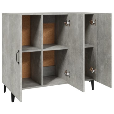 vidaXL Ντουλάπι Γκρι Σκυροδέματος 90x34x80cm Επεξεργασμένο Ξύλο 1 τεμ.