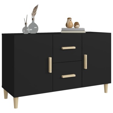 vidaXL Ντουλάπι Μαύρο 100x36x60cm από Επεξεργασμένο Ξύλο 1 τεμ.