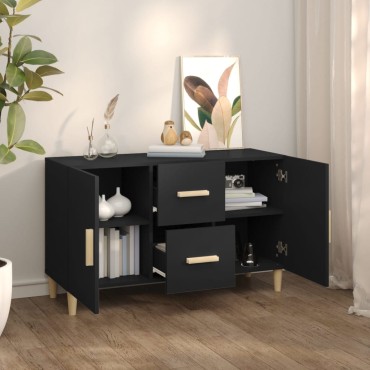 vidaXL Ντουλάπι Μαύρο 100x36x60cm από Επεξεργασμένο Ξύλο 1 τεμ.
