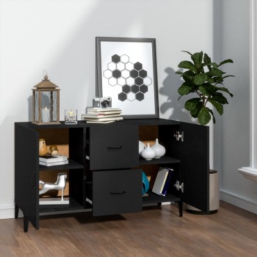 vidaXL Ντουλάπι Μαύρο 100x36x60cm από Επεξεργασμένο Ξύλο 1 τεμ.