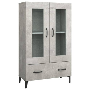 vidaXL Ντουλάπι Γκρι Σκυροδέματος 70x31x115cm από Επεξεργασμένο Ξύλο 1 τεμ.