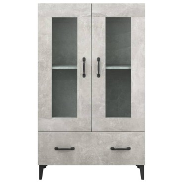 vidaXL Ντουλάπι Γκρι Σκυροδέματος 70x31x115cm από Επεξεργασμένο Ξύλο 1 τεμ.