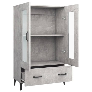 vidaXL Ντουλάπι Γκρι Σκυροδέματος 70x31x115cm από Επεξεργασμένο Ξύλο 1 τεμ.