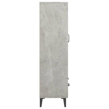 vidaXL Ντουλάπι Γκρι Σκυροδέματος 70x31x115cm από Επεξεργασμένο Ξύλο 1 τεμ.