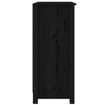 vidaXL Συρταριέρα Μαύρος 70x35x80cm από Μασίφ Ξύλο Πεύκου 1 τεμ.