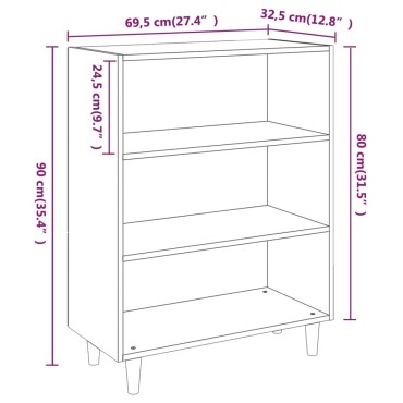 vidaXL Ντουλάπι Sonoma Δρυς 69,5x32,5x90cm από Επεξεργασμένο Ξύλο 1 τεμ.