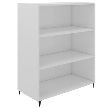 vidaXL Ντουλάπι Γυαλιστερό Λευκό 69,5x32,5x90cm Επεξεργασμένο Ξύλο 1 τεμ.