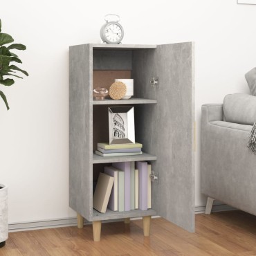 vidaXL Ντουλάπι Γκρι Σκυροδέματος 34,5x34x90cm Επεξεργασμένο Ξύλο 1 τεμ.