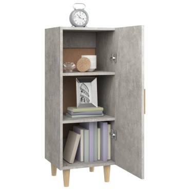 vidaXL Ντουλάπι Γκρι Σκυροδέματος 34,5x34x90cm Επεξεργασμένο Ξύλο 1 τεμ.