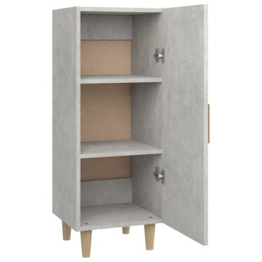 vidaXL Ντουλάπι Γκρι Σκυροδέματος 34,5x34x90cm Επεξεργασμένο Ξύλο 1 τεμ.