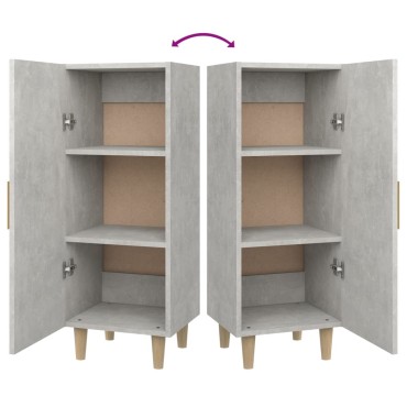 vidaXL Ντουλάπι Γκρι Σκυροδέματος 34,5x34x90cm Επεξεργασμένο Ξύλο 1 τεμ.