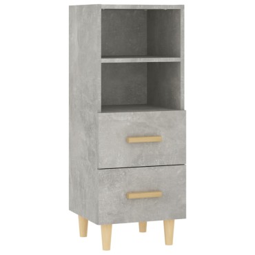 vidaXL Ντουλάπι Γκρι Σκυροδέματος 34,5x34x90cm Επεξεργασμένο Ξύλο 1 τεμ.