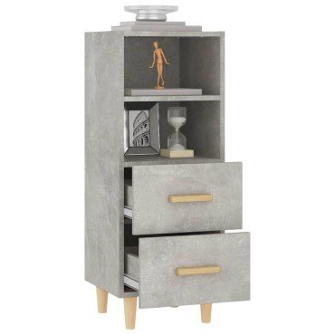 vidaXL Ντουλάπι Γκρι Σκυροδέματος 34,5x34x90cm Επεξεργασμένο Ξύλο 1 τεμ.