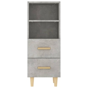 vidaXL Ντουλάπι Γκρι Σκυροδέματος 34,5x34x90cm Επεξεργασμένο Ξύλο 1 τεμ.