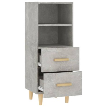 vidaXL Ντουλάπι Γκρι Σκυροδέματος 34,5x34x90cm Επεξεργασμένο Ξύλο 1 τεμ.