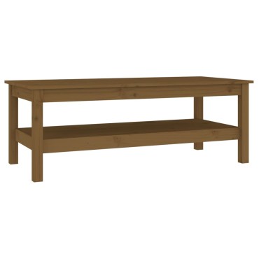 vidaXL Τραπεζάκι Σαλονιού Καφέ Μελί 110x50x40cm Μασίφ Ξύλο Πεύκου 1 τεμ.