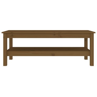 vidaXL Τραπεζάκι Σαλονιού Καφέ Μελί 110x50x40cm Μασίφ Ξύλο Πεύκου 1 τεμ.