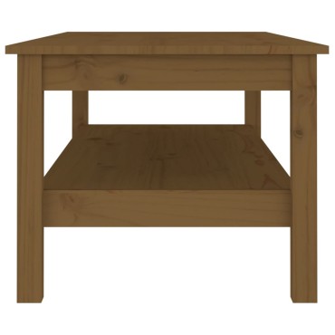 vidaXL Τραπεζάκι Σαλονιού Καφέ Μελί 110x50x40cm Μασίφ Ξύλο Πεύκου 1 τεμ.