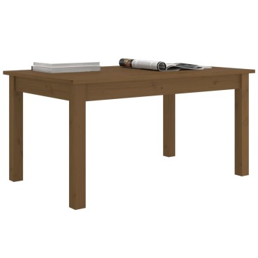 vidaXL Τραπεζάκι Σαλονιού Καφέ Μελί 80x50x40cm Μασίφ Ξύλο Πεύκου 1 τεμ.