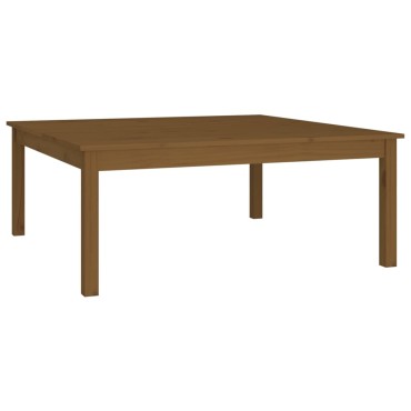 vidaXL Τραπεζάκι Σαλονιού Καφέ Μελί 100x100x40cm Μασίφ Ξύλο Πεύκου 1 τεμ.