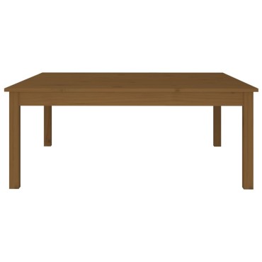 vidaXL Τραπεζάκι Σαλονιού Καφέ Μελί 100x100x40cm Μασίφ Ξύλο Πεύκου 1 τεμ.