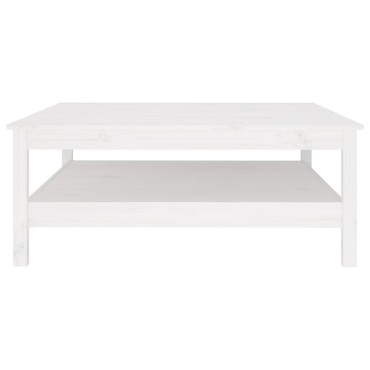 vidaXL Τραπεζάκι Σαλονιού Λευκό 100x100x40cm από Μασίφ Ξύλο Πεύκου 1 τεμ.
