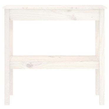 vidaXL Τραπέζι κονσόλα άσπρο 80x40x75cm από Μασίφ Ξύλο Πεύκου 1 τεμ.