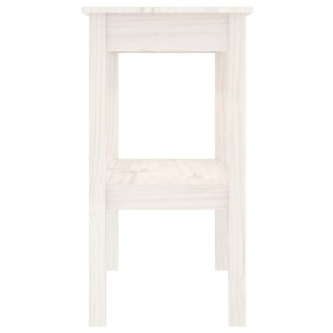 vidaXL Τραπέζι κονσόλα άσπρο 80x40x75cm από Μασίφ Ξύλο Πεύκου 1 τεμ.