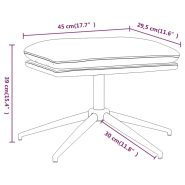 vidaXL Υποπόδιο Καφέ 60x60x35cm από Ύφασμα Μικροϊνών 1 τεμ.