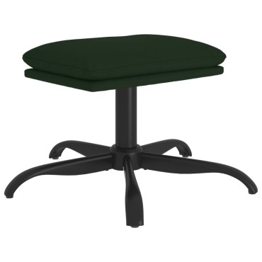 vidaXL Υποπόδιο Σκούρο Πράσινο 60x60x36cm Βελούδινο 1 τεμ.