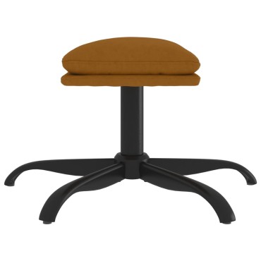 vidaXL Υποπόδιο Καφέ 60x60x36cm Βελούδινο 1 τεμ.