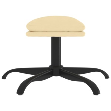 vidaXL Υποπόδιο Λευκό 60x60x36cm Βελούδινο 1 τεμ.