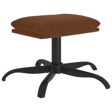 vidaXL Υποπόδιο Καφέ 60x60x36cm από Ύφασμα Μικροϊνών 1 τεμ.