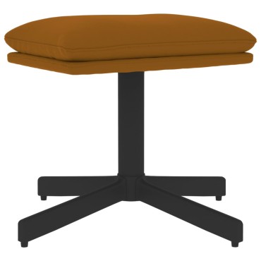 vidaXL Υποπόδιο Καφέ 60x60x36cm Βελούδινο 1 τεμ.