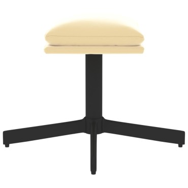 vidaXL Υποπόδιο Λευκό 60x60x36cm Βελούδινο 1 τεμ.