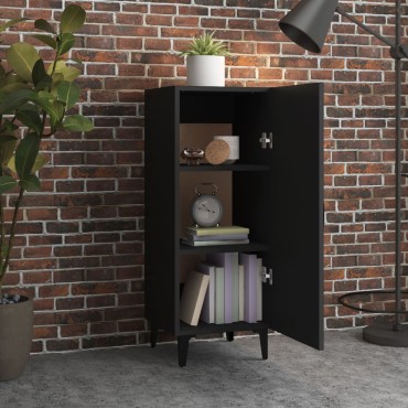 vidaXL Ντουλάπι Μαύρο 34,5x34x90cm από Επεξεργασμένο Ξύλο 1 τεμ.