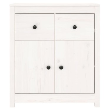 vidaXL Συρταριέρα Λευκή 70x35x80cm από Μασίφ Ξύλο Πεύκου 1 τεμ.