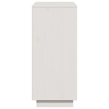 vidaXL Ντουλάπι Λευκό 110,5x35x80cm από Μασίφ Ξύλο Πεύκου 1 τεμ.