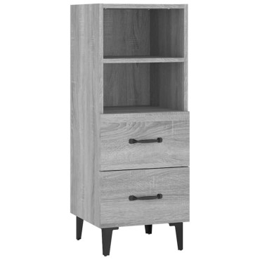 vidaXL Ντουλάπι Γκρι Sonoma 34,5x34x90cm από Επεξεργασμένο Ξύλο 1 τεμ.