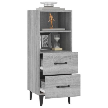 vidaXL Ντουλάπι Γκρι Sonoma 34,5x34x90cm από Επεξεργασμένο Ξύλο 1 τεμ.