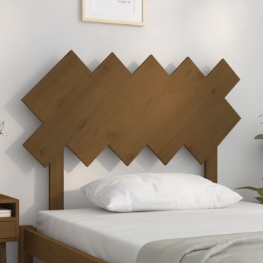 vidaXL Κεφαλάρι Κρεβατιού Μελί 104x3x80,5cm από Μασίφ Ξύλο Πεύκου 1 τεμ.