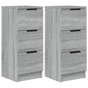 vidaXL Ντουλάπια 2 τεμ. Γκρι Sonoma 30x30x70cm Επεξεργασμένο Ξύλο