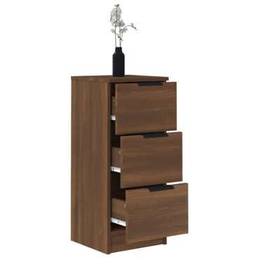 vidaXL Συρταριέρες 2 τεμ. Καφέ Δρυς 30x30x70cm Επεξεργασμένο Ξύλο