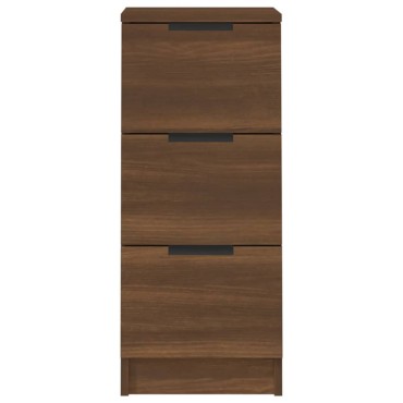 vidaXL Συρταριέρες 2 τεμ. Καφέ Δρυς 30x30x70cm Επεξεργασμένο Ξύλο