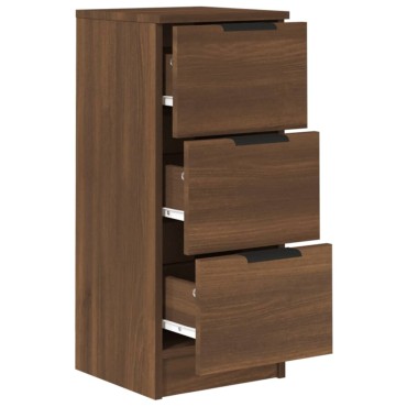 vidaXL Συρταριέρες 2 τεμ. Καφέ Δρυς 30x30x70cm Επεξεργασμένο Ξύλο