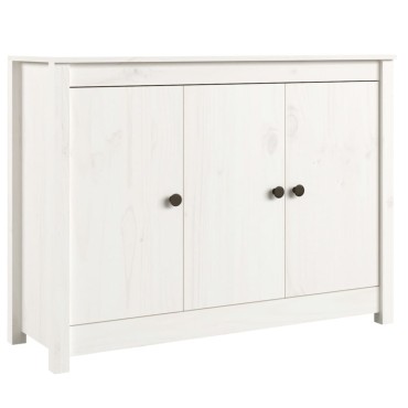 vidaXL Ντουλάπι Λευκό 100x35x74cm από Μασίφ Ξύλο Πεύκου 1 τεμ.
