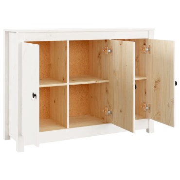 vidaXL Ντουλάπι Λευκό 100x35x74cm από Μασίφ Ξύλο Πεύκου 1 τεμ.
