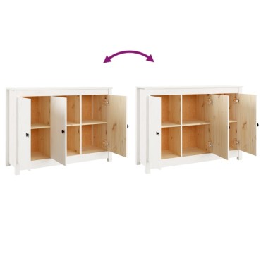 vidaXL Ντουλάπι Λευκό 100x35x74cm από Μασίφ Ξύλο Πεύκου 1 τεμ.