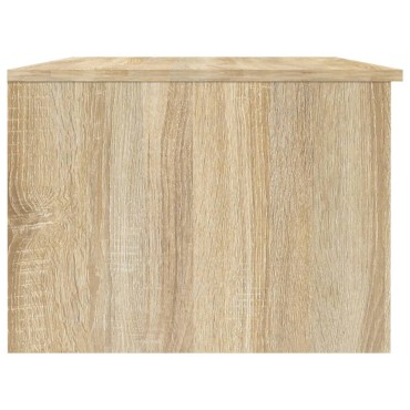 vidaXL Τραπεζάκι Σαλονιού Λευκό & Sonoma Δρυς 102x50x36cm Επεξ. Ξύλο 1 τεμ.