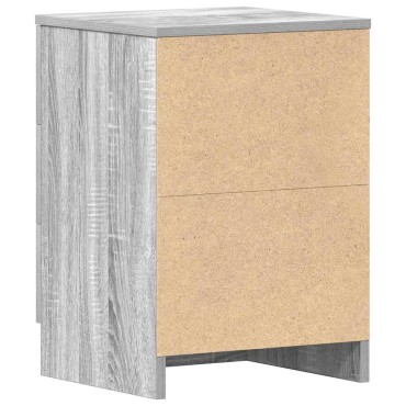 vidaXL Κομοδίνα 2 τεμ. Γκρι Sonoma 38x35x56cm από Επεξεργασμένο Ξύλο